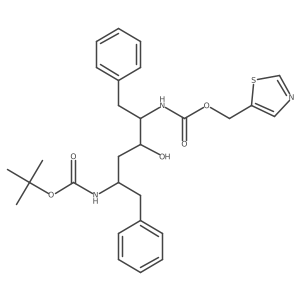 tert-Butyl (thiazol-5-ylmethyl) (3-hydroxy-1,6-diphenylhexane-2,5-diyl)dicarbamate Structure