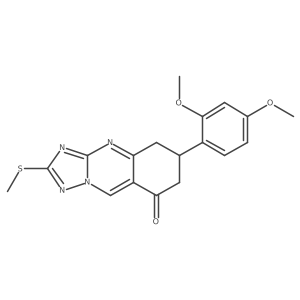 6-(2,4-dimethoxyphenyl)-2-(methylsulfanyl)-6,7-dihydro[1,2,4]triazolo[5,1-b]quinazolin-8(5H)-one结构式