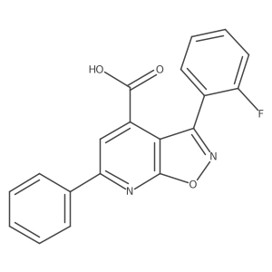 3-(2-Fluorophenyl)-6-phenylisoxazolo[5,4-b]pyridine-4-carboxylic acid结构式