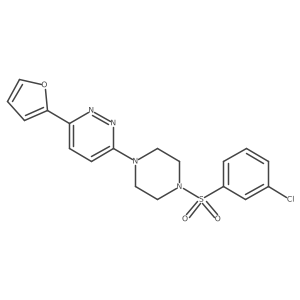 3-(4-((3-Chlorophenyl)sulfonyl)piperazin-1-yl)-6-(furan-2-yl)pyridazine Structure