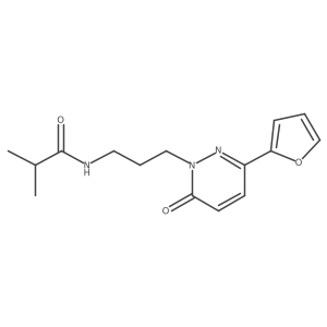 N-{3-[3-(furan-2-yl)-6-oxo-1,6-dihydropyridazin-1-yl]propyl}-2-methylpropanamide Structure