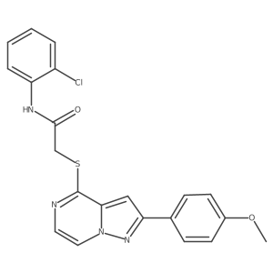 N-(2-chlorophenyl)-2-{[2-(4-methoxyphenyl)pyrazolo[1,5-a]pyrazin-4-yl]sulfanyl}acetamide结构式