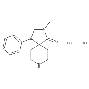 3-Methyl-1-phenyl-1,3,8-triazaspiro[4.5]decan-4-one dihydrochloride结构式