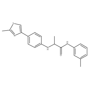 N-(3-Methylphenyl)-2-[[4-(2-methyl-4-thiazolyl)phenyl]amino]propanamide结构式