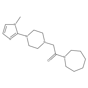 1-(azepan-1-yl)-2-[4-(1-methyl-1H-imidazol-2-yl)piperazin-1-yl]ethan-1-one结构式