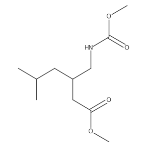 Methyl 3-[(methoxycarbonylamino)methyl]-5-methylhexanoate结构式