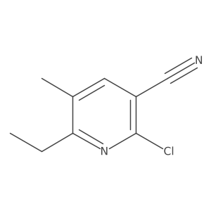 2-Chloro-6-ethyl-5-methylpyridine-3-carbonitrile结构式