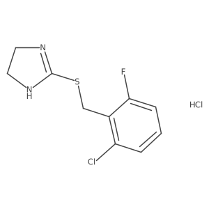 2-[(2-chloro-6-fluorobenzyl)thio]-4,5-dihydro-1H-imidazole hydrochloride Structure