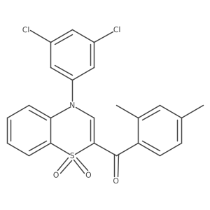 [4-(3,5-dichlorophenyl)-1,1-dioxido-4H-1,4-benzothiazin-2-yl](2,4-dimethylphenyl)methanone结构式