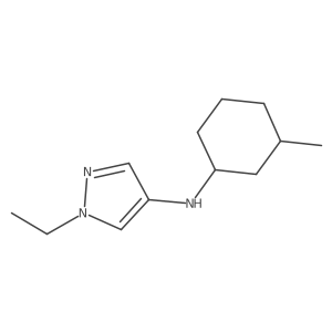 1-Ethyl-N-(3-methylcyclohexyl)-1H-pyrazol-4-amine结构式