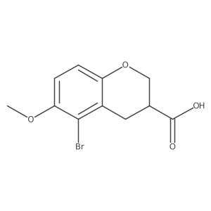 5-Bromo-6-methoxychromane-3-carboxylic acid结构式