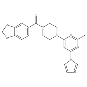 (4-(6-(1H-imidazol-1-yl)-2-methylpyrimidin-4-yl)piperazin-1-yl)(benzo[d][1,3]dioxol-5-yl)methanone Structure