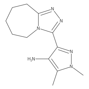 1,5-dimethyl-3-(6,7,8,9-tetrahydro-5H-[1,2,4]triazolo[4,3-a]azepin-3-yl)-1H-pyrazol-4-amine结构式