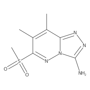 6-Methanesulfonyl-7,8-dimethyl-[1,2,4]triazolo[4,3-b]pyridazin-3-ylamine结构式