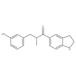 1h-Indole-5-carboxamide,2,3-dihydro-n-[(3-hydroxyphenyl)methyl]-n-methyl- Structure