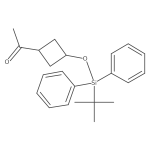 1-(3-[Tert-butyl(diphenyl)silyl]oxycyclobutyl)ethanone Structure