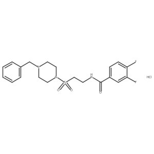 N-(2-((4-benzylpiperazin-1-yl)sulfonyl)ethyl)-3,4-difluorobenzamide hydrochloride Structure