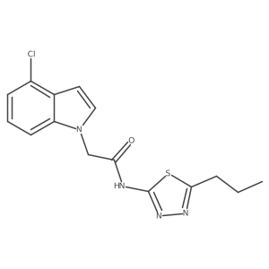 2-(4-chloro-1H-indol-1-yl)-N-(5-propyl-1,3,4-thiadiazol-2-yl)acetamide结构式