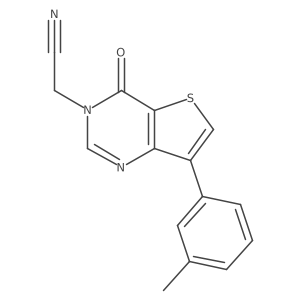 [7-(3-methylphenyl)-4-oxothieno[3,2-d]pyrimidin-3(4H)-yl]acetonitrile Structure