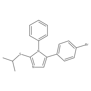 5-(4-bromophenyl)-2-(isopropylthio)-1-phenyl-1H-imidazole结构式