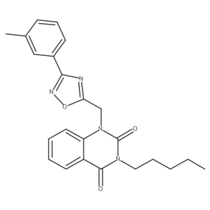 3-pentyl-1-((3-(m-tolyl)-1,2,4-oxadiazol-5-yl)methyl)quinazoline-2,4(1H,3H)-dione Structure