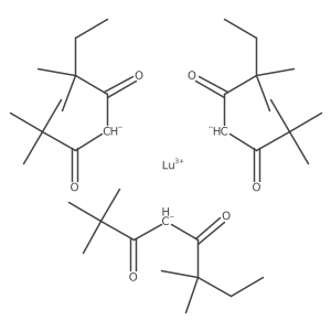 Tris(2,2,6,6-tetramethyl-3,5-octanedionato)lutetium (III) Structure