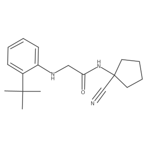2-[(2-tert-butylphenyl)amino]-N-(1-cyanocyclopentyl)acetamide结构式