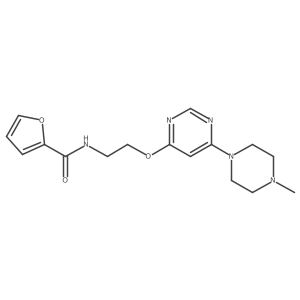 N-(2-((6-(4-methylpiperazin-1-yl)pyrimidin-4-yl)oxy)ethyl)furan-2-carboxamide结构式