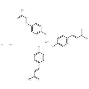 La(coumarate)3.2H2O结构式
