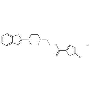 N-(2-(4-(benzo[d]thiazol-2-yl)piperazin-1-yl)ethyl)-5-bromothiophene-2-carboxamide hydrochloride Structure