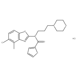 N-(5-chloro-4-methylbenzo[d]thiazol-2-yl)-N-(3-morpholinopropyl)thiophene-2-carboxamide hydrochloride Structure