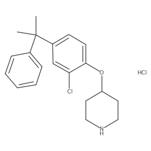 4-[2-Chloro-4-(1-methyl-1-phenylethyl)phenoxy]-piperidine hydrochloride Structure