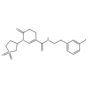 1-(1,1-dioxidotetrahydrothiophen-3-yl)-N-[2-(3-fluorophenyl)ethyl]-6-oxo-1,4,5,6-tetrahydropyridazine-3-carboxamide Structure