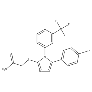 2-((5-(4-bromophenyl)-1-(3-(trifluoromethyl)phenyl)-1H-imidazol-2-yl)thio)acetamide Structure