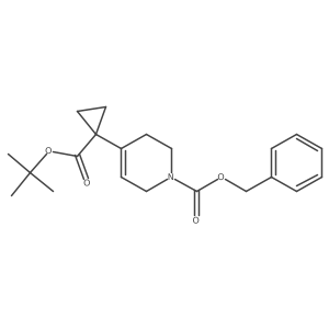 4-(1-tert-butoxycarbonyl-cyclopropyl)-3,6-dihydro-2H-pyridine-1-carboxylic acid benzyl ester结构式
