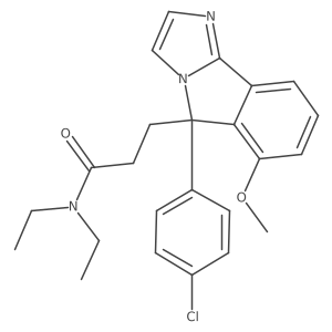 3-[5-(4-chlorophenyl)-6-methoxyimidazo[1,2-b]isoindol-5-yl]-N,N-diethylpropanamide结构式