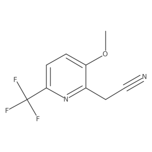 3-Methoxy-6-(trifluoromethyl)pyridine-2-acetonitrile结构式
