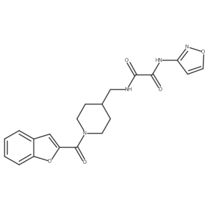 N1-((1-(benzofuran-2-carbonyl)piperidin-4-yl)methyl)-N2-(isoxazol-3-yl)oxalamide结构式
