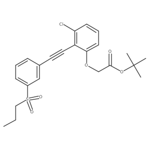 Tert-butyl(3-chloro-2-{[3-(propylsulfonyl)phenyl]ethynyl}phenoxy)acetate结构式