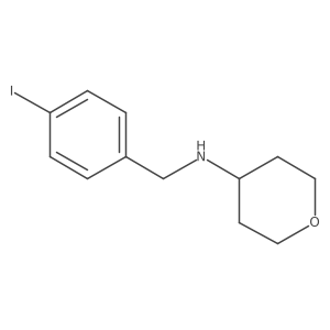 N-[(4-iodophenyl)methyl]oxan-4-amine Structure