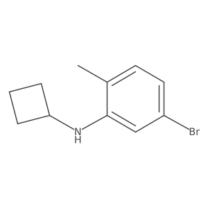 5-bromo-N-cyclobutyl-2-methylaniline Structure