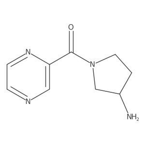 1-(Pyrazine-2-carbonyl)pyrrolidin-3-amine Structure