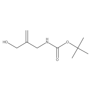 tert-Butyl (2-(hydroxymethyl)allyl)carbamate结构式