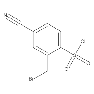 2-(Bromomethyl)-4-cyanobenzenesulfonyl chloride Structure