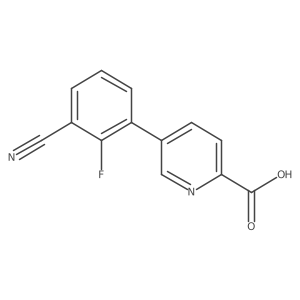 5-(3-Cyano-2-fluorophenyl)picolinic acid结构式