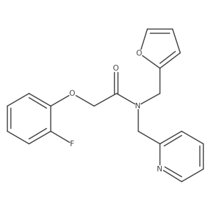 2-(2-fluorophenoxy)-N-(furan-2-ylmethyl)-N-(pyridin-2-ylmethyl)acetamide结构式