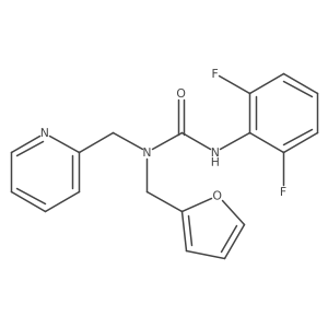 3-(2,6-Difluorophenyl)-1-(furan-2-ylmethyl)-1-(pyridin-2-ylmethyl)urea结构式