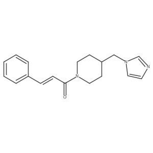(E)-1-(4-((1H-imidazol-1-yl)methyl)piperidin-1-yl)-3-phenylprop-2-en-1-one Structure