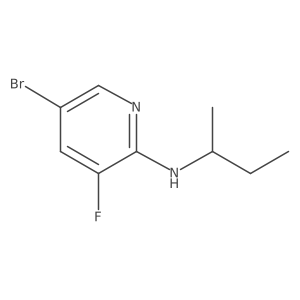 2-Pyridinamine, 5-bromo-3-fluoro-N-(1-methylpropyl)- Structure
