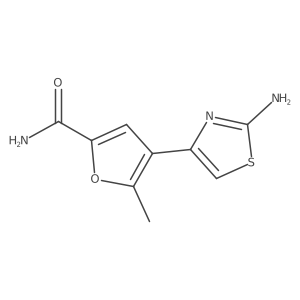 4-(2-Amino-1,3-thiazol-4-yl)-5-methylfuran-2-carboxamide Structure